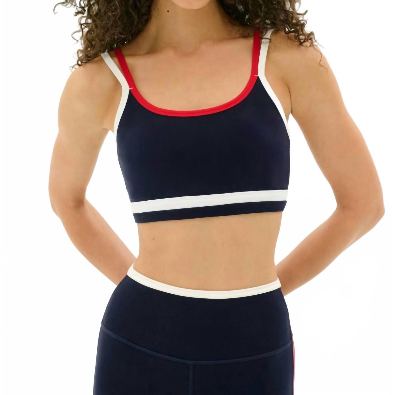 New Splits59 Eva Rigor Double Strap Bra In Indigo/White